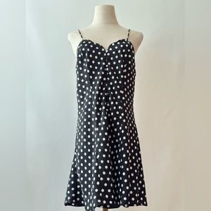 VTG 90s VICTORIA’S SECRET GOLD LABEL BLACK AND WHITE POLKA DOT CHEMISE